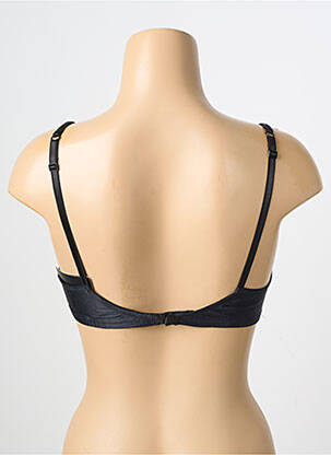 Sutien efect material satinat sutien cupe întregi cu decolteu înalt negru VALERY femeie