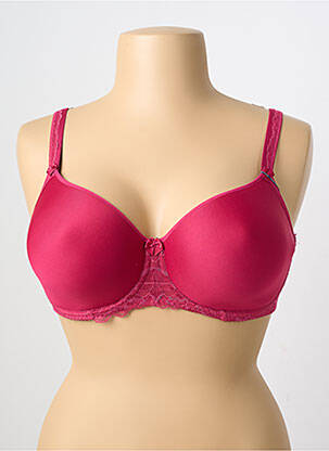 Sutien efect material satinat top sutien modelat roșu FANTASIE femeie