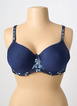 Sutien efect material satinat top sutien modelat albastru FANTASIE femeie