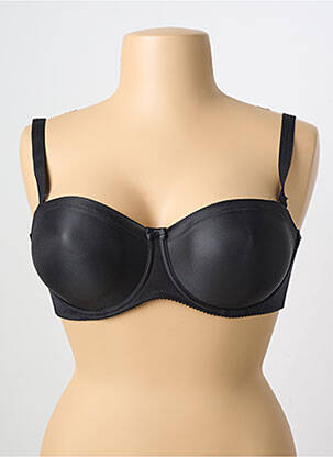 Sutien efect material satinat sutien balconet cu decolteu înalt negru PRIMADONNA femeie