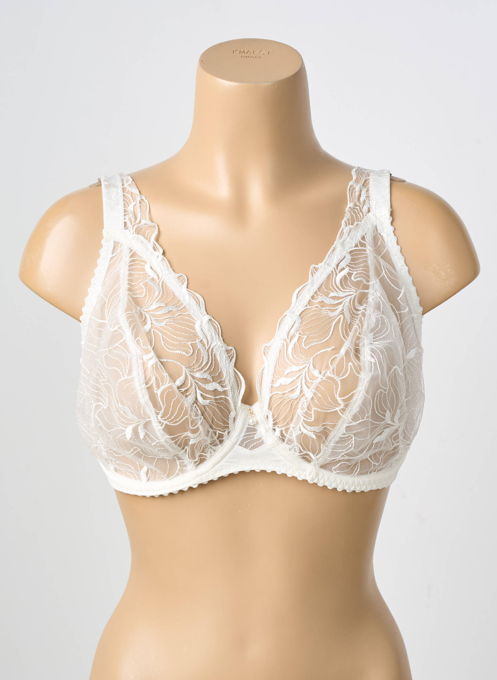 Sutien efect material satinat sutien cupe întregi cu decolteu înalt bej PRIMADONNA femeie