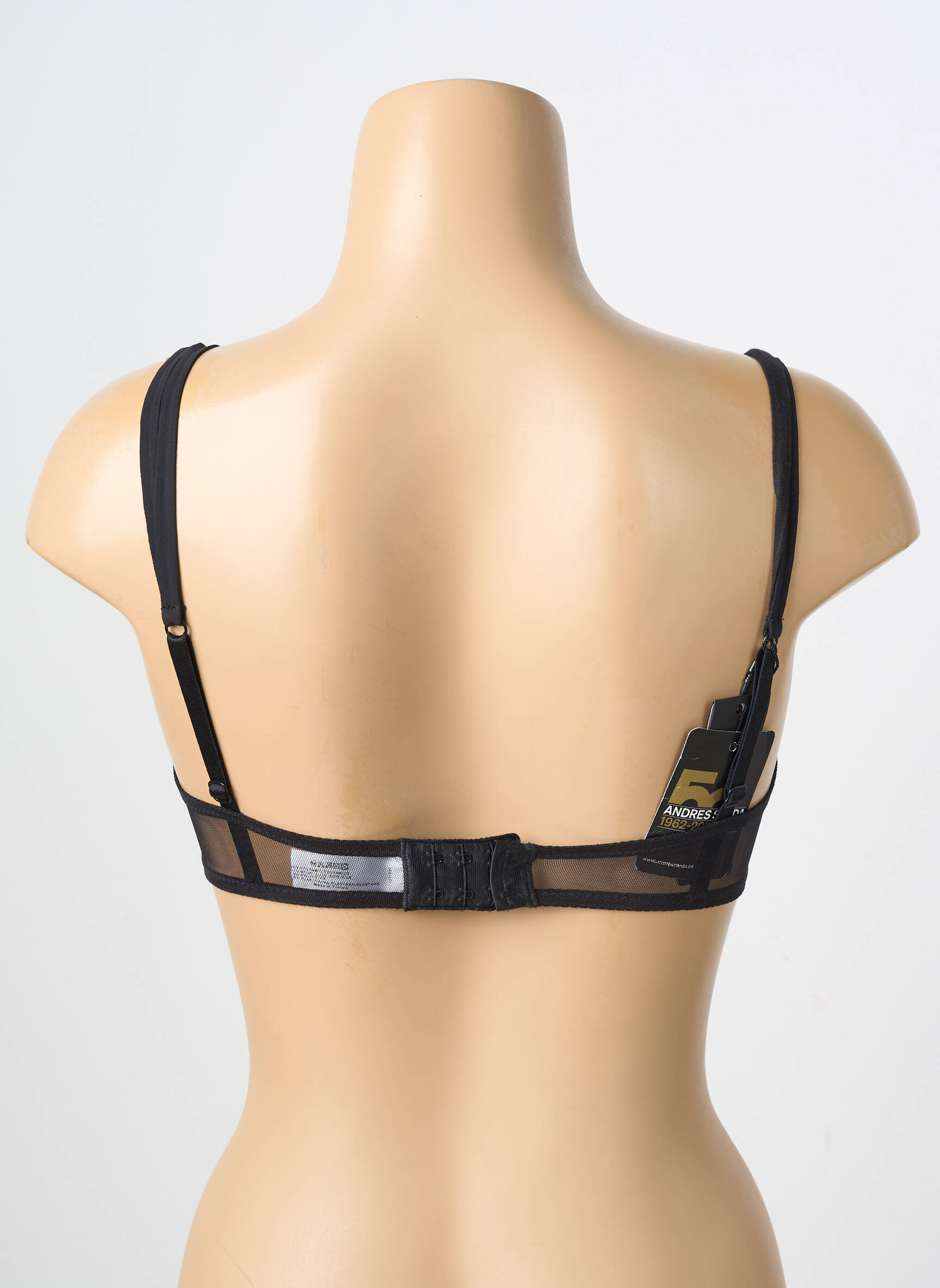 Sutien efect material satinat sutien cupe întregi cu decolteu înalt negru ANDRES SARDA femeie