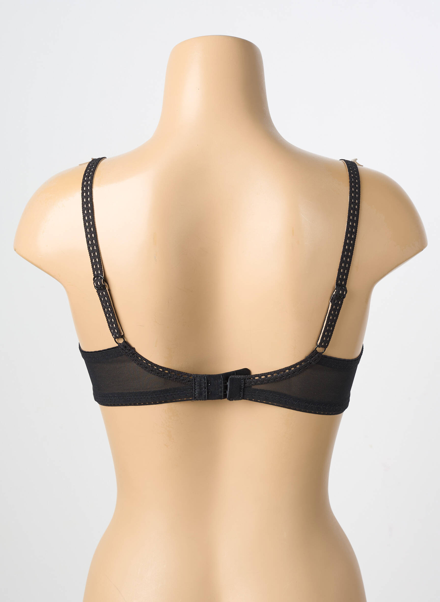 Sutien efect material satinat sutien cupe întregi cu decolteu înalt negru FREYA femeie