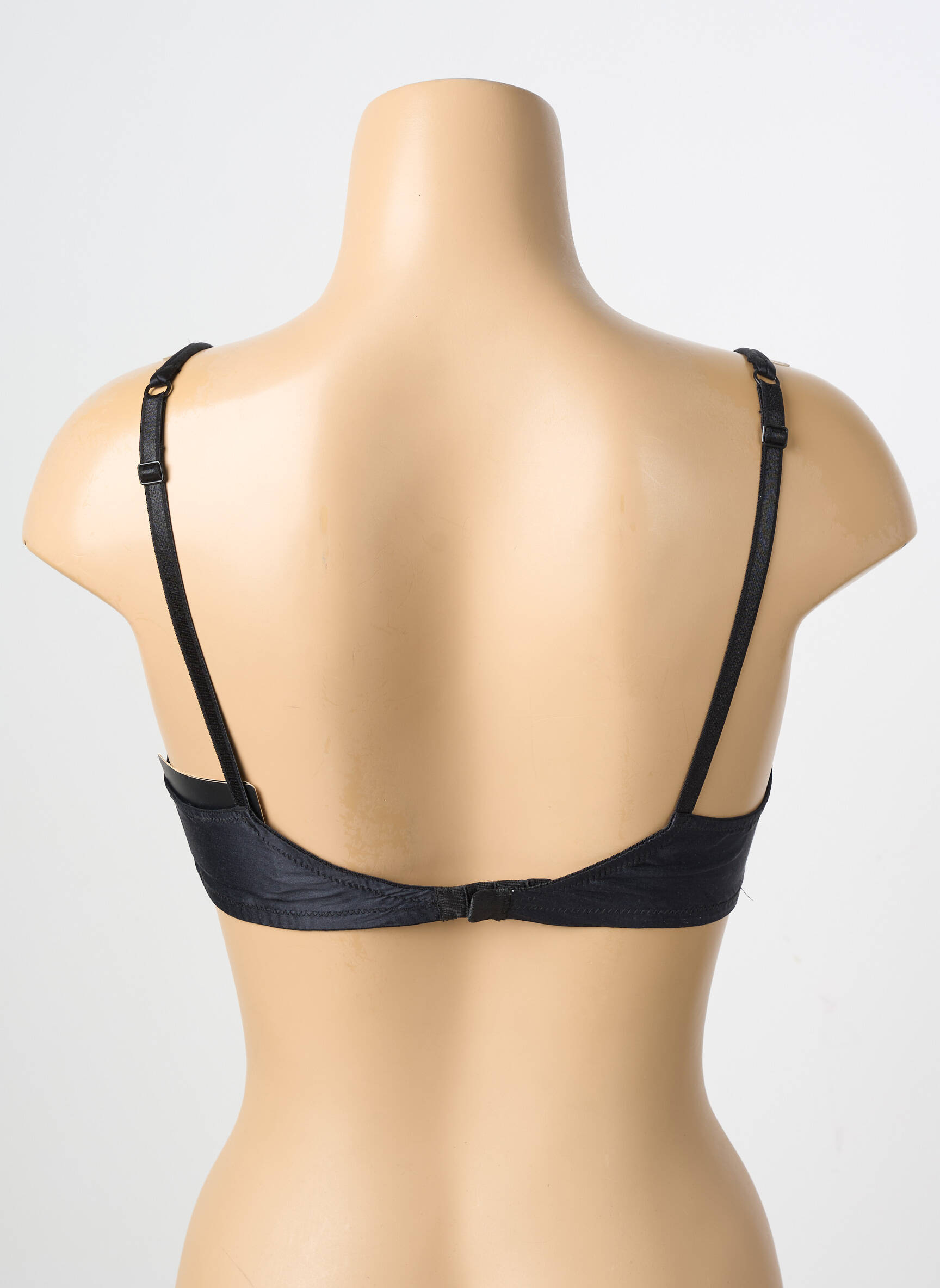 Sutien efect material satinat sutien cupe întregi cu decolteu înalt negru VALERY femeie