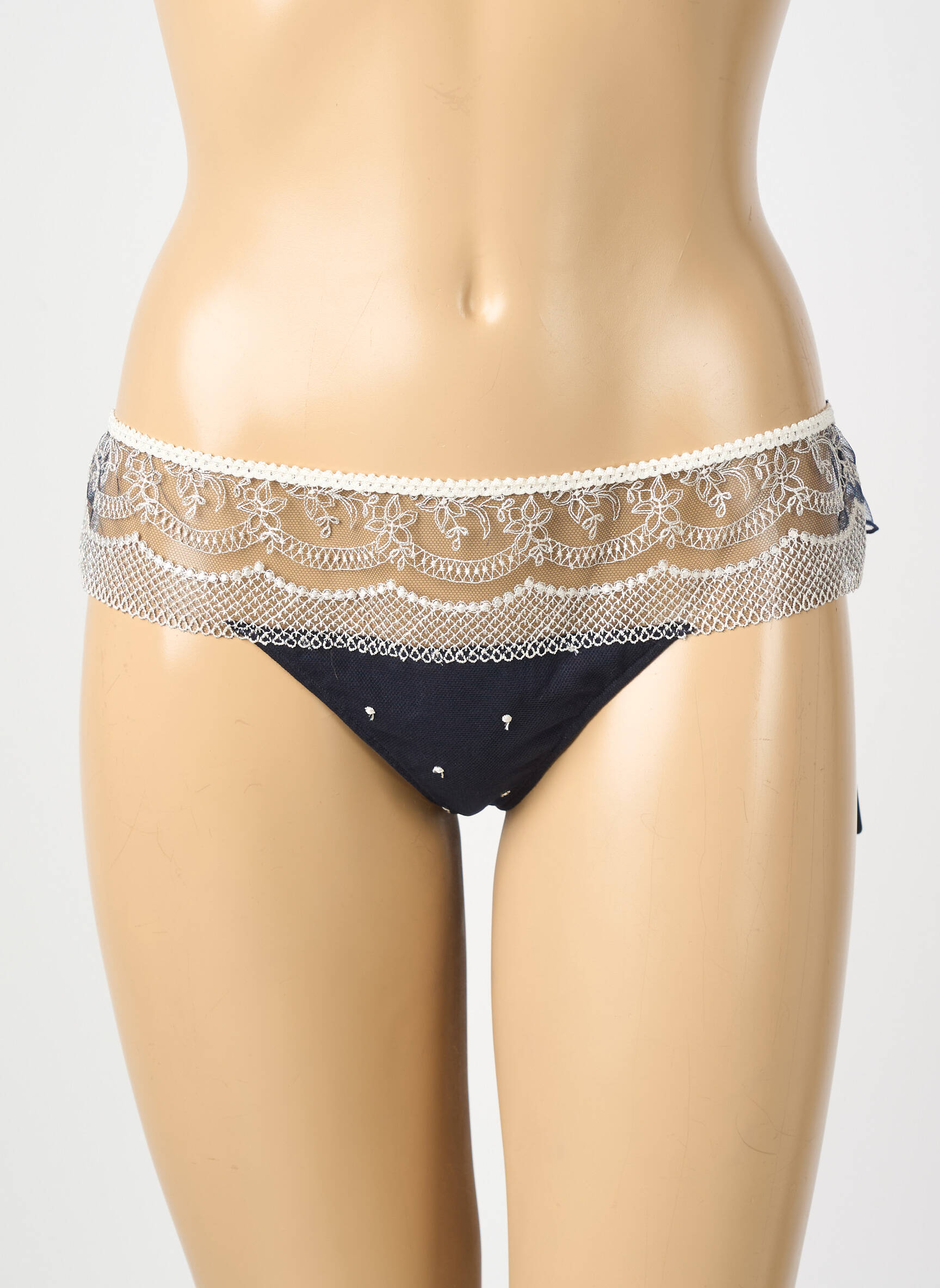 Tanga broderie negru ANDRES GARCIA femeie