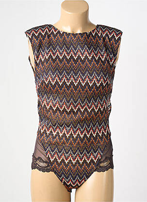 Body de lenjerie efect material satinat maro ANDRES SARDA femeie