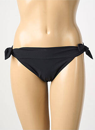 Chiloți de baie efect material satinat bikini negru PAIN DE SUCRE femeie