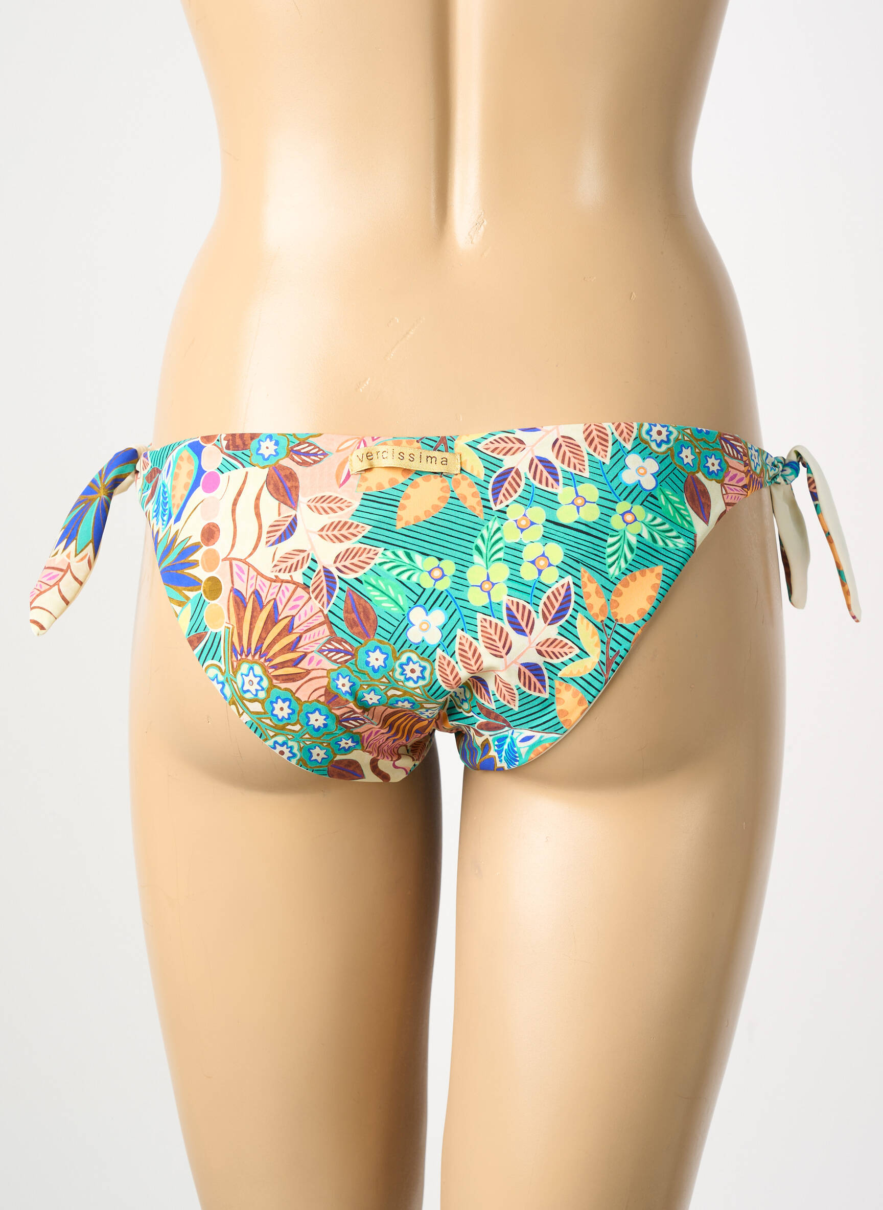 Chiloți de baie imprimeu floral bikini bej VERDISSIMA femeie