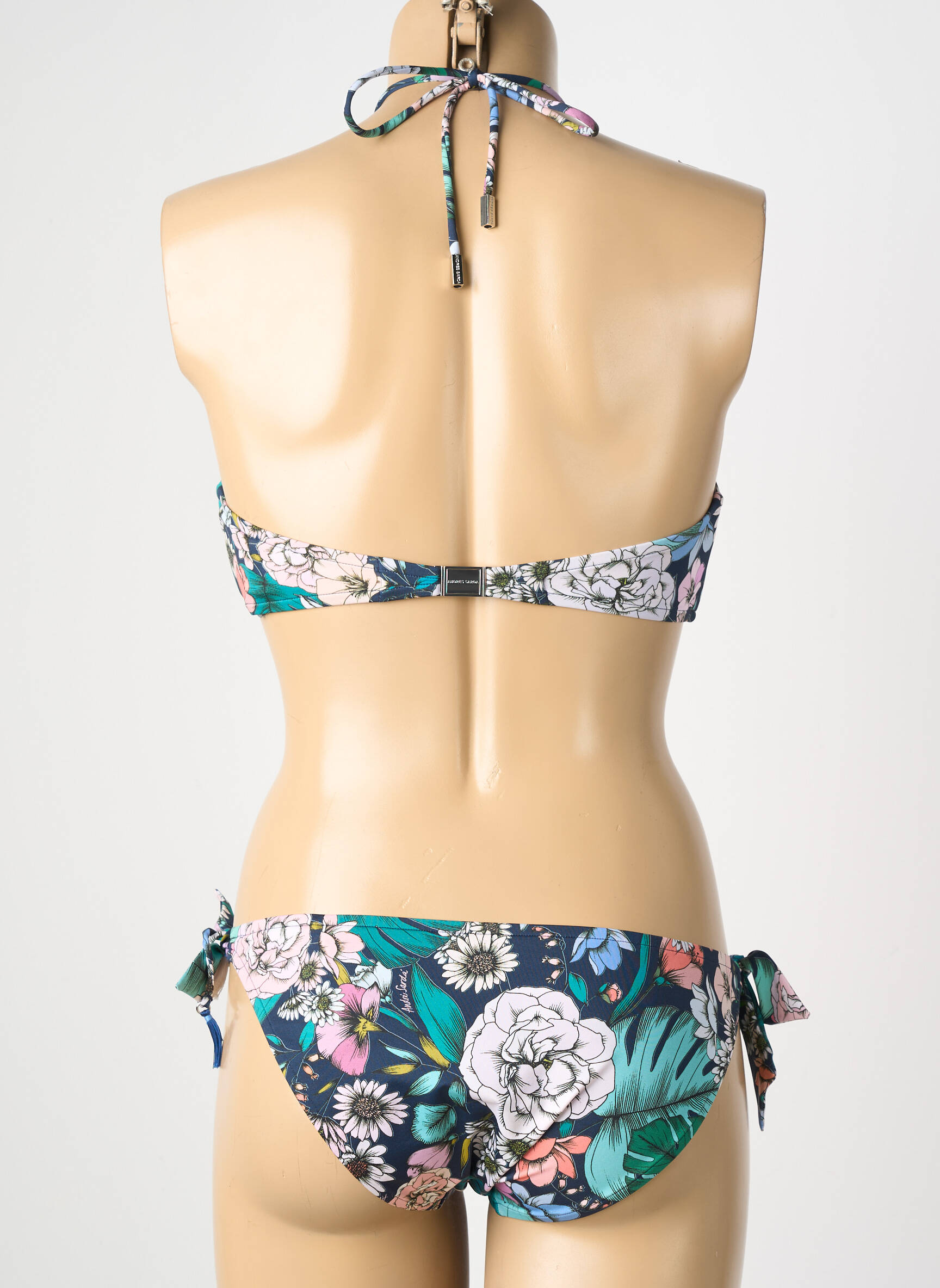 Costum de baie din două piese elasticitate sutien cu susținere înaltă și burete detașabil albastru ANDRES SARDA femeie