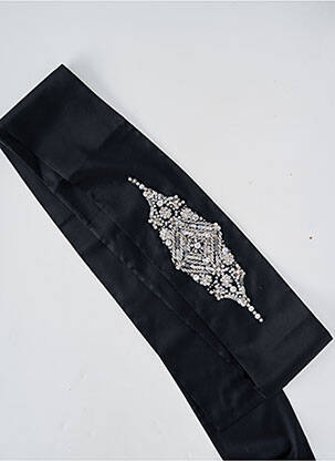 Curea efect material satinat negru LAUREL femeie