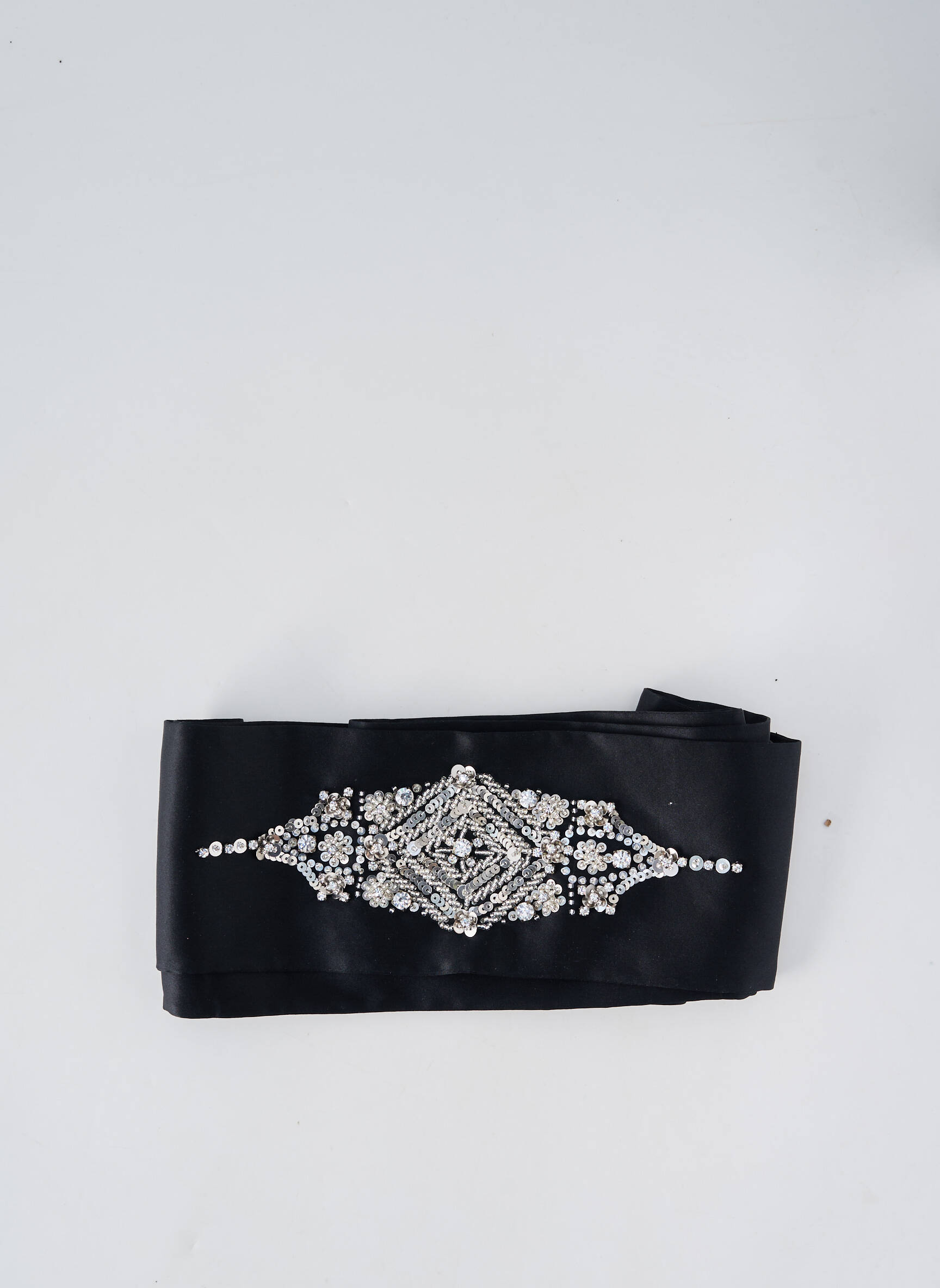 Curea efect material satinat negru LAUREL femeie