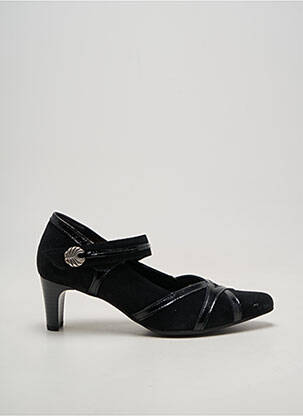 Pantofi cu toc nubuc toc de 4 la 6 cm negru GEO-REINO femeie