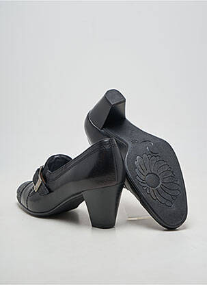 Mocasini material neted toc de 4 la 6 cm negru OMBELLE femeie