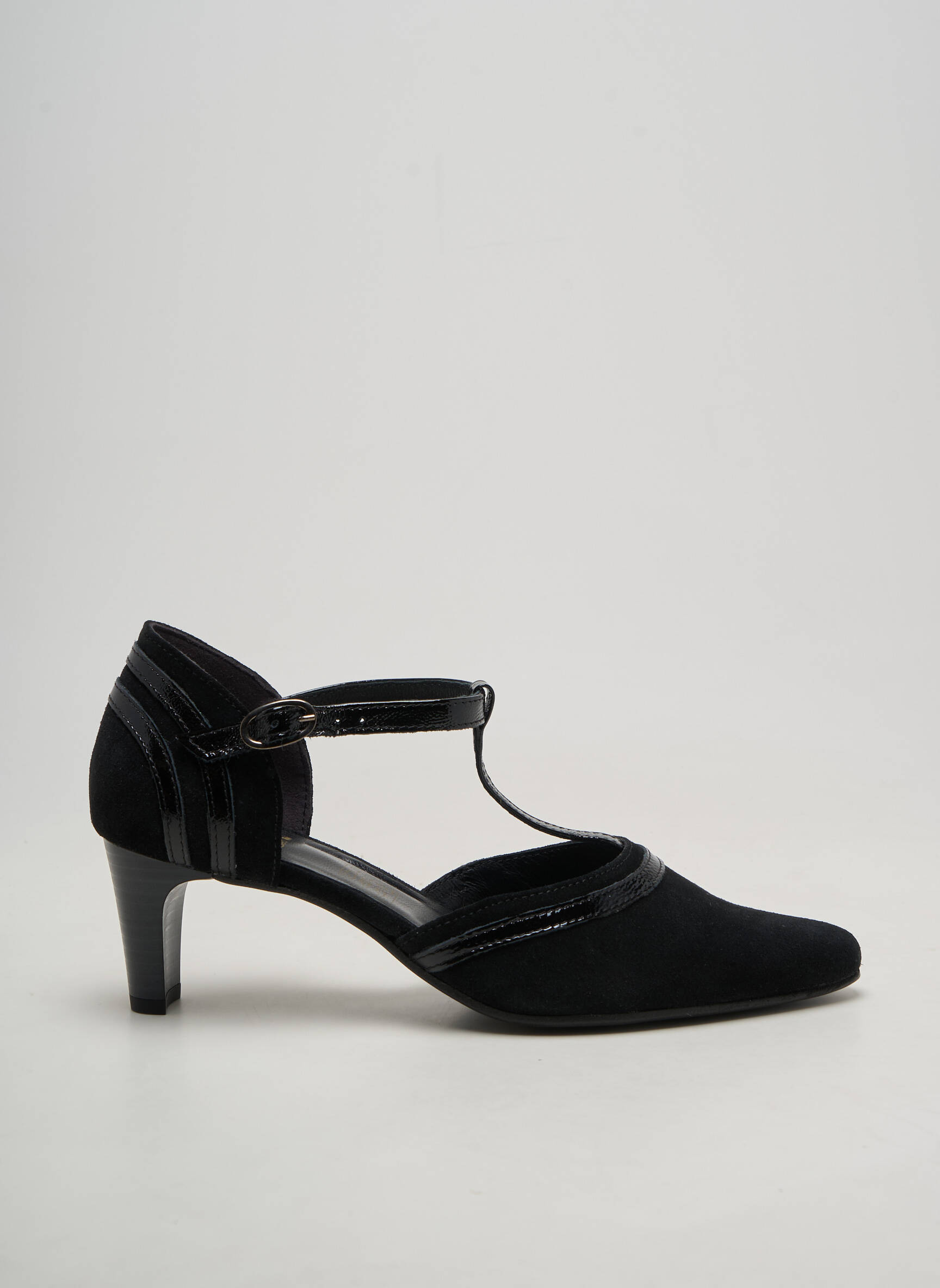 Pantofi cu toc nubuc toc de 4 la 6 cm negru GEO-REINO femeie