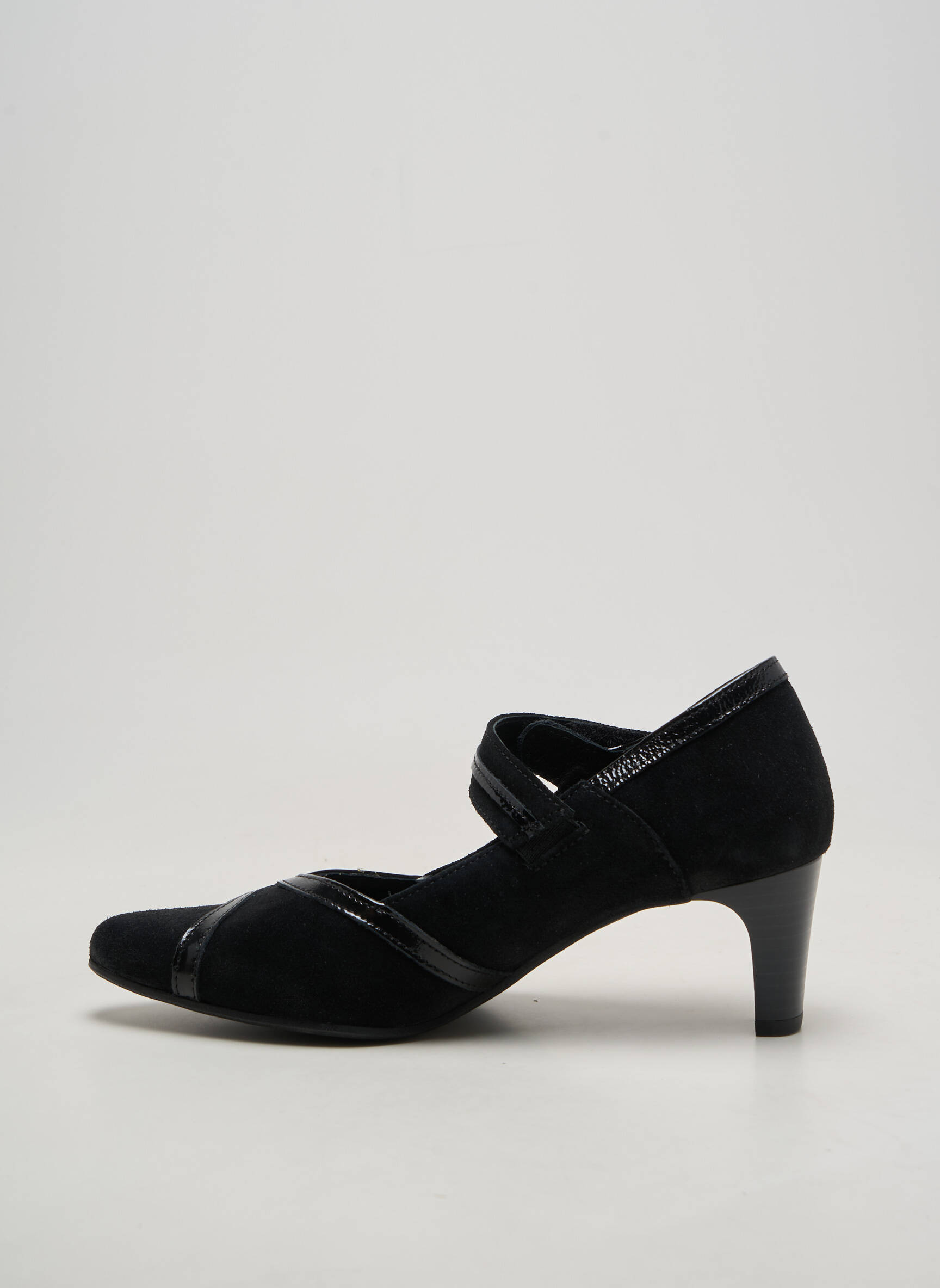 Pantofi cu toc nubuc toc de 4 la 6 cm negru GEO-REINO femeie