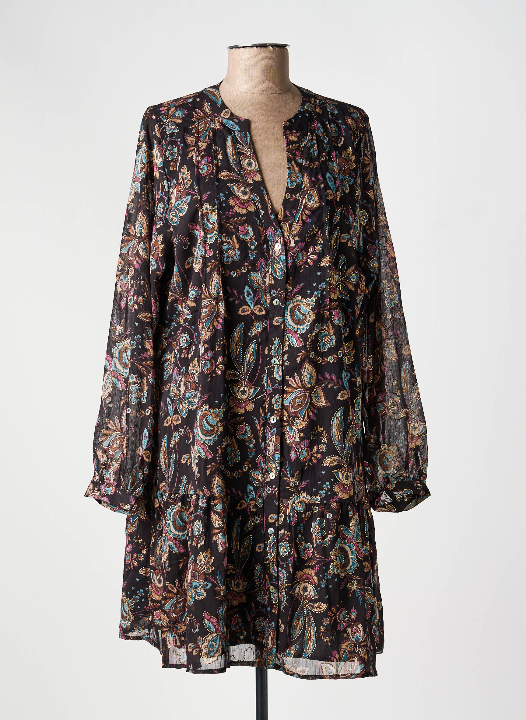 Rochie scurtă mâneci lungi mâneci lungi negru MOLLY BRACKEN femeie