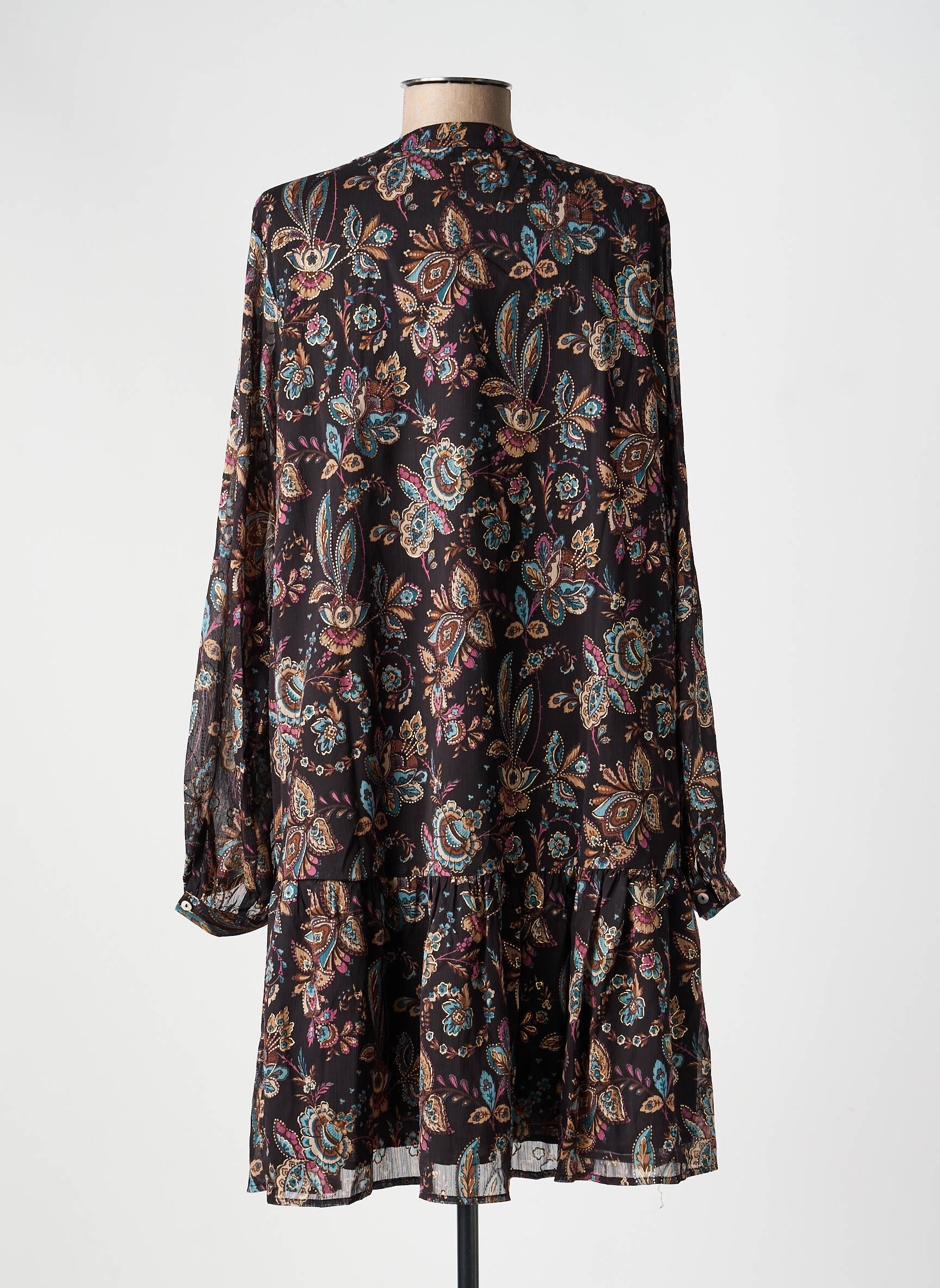 Rochie scurtă mâneci lungi mâneci lungi negru MOLLY BRACKEN femeie