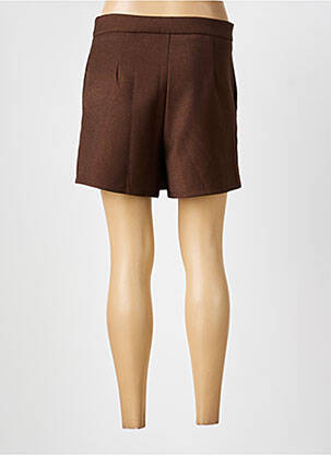Fustă pantaloni scurți croială dreaptă maro VERSION FEMININ femeie