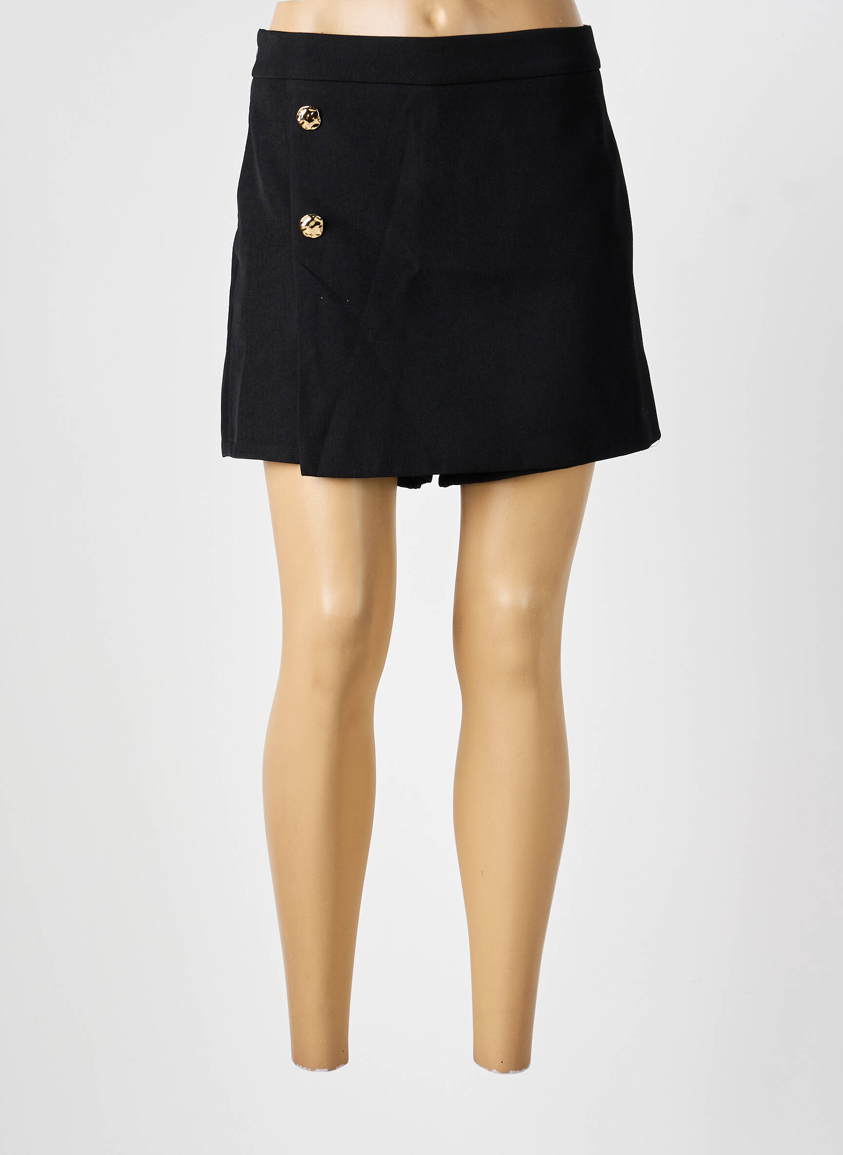 Fustă pantaloni scurți croială dreaptă negru VERSION FEMININ femeie