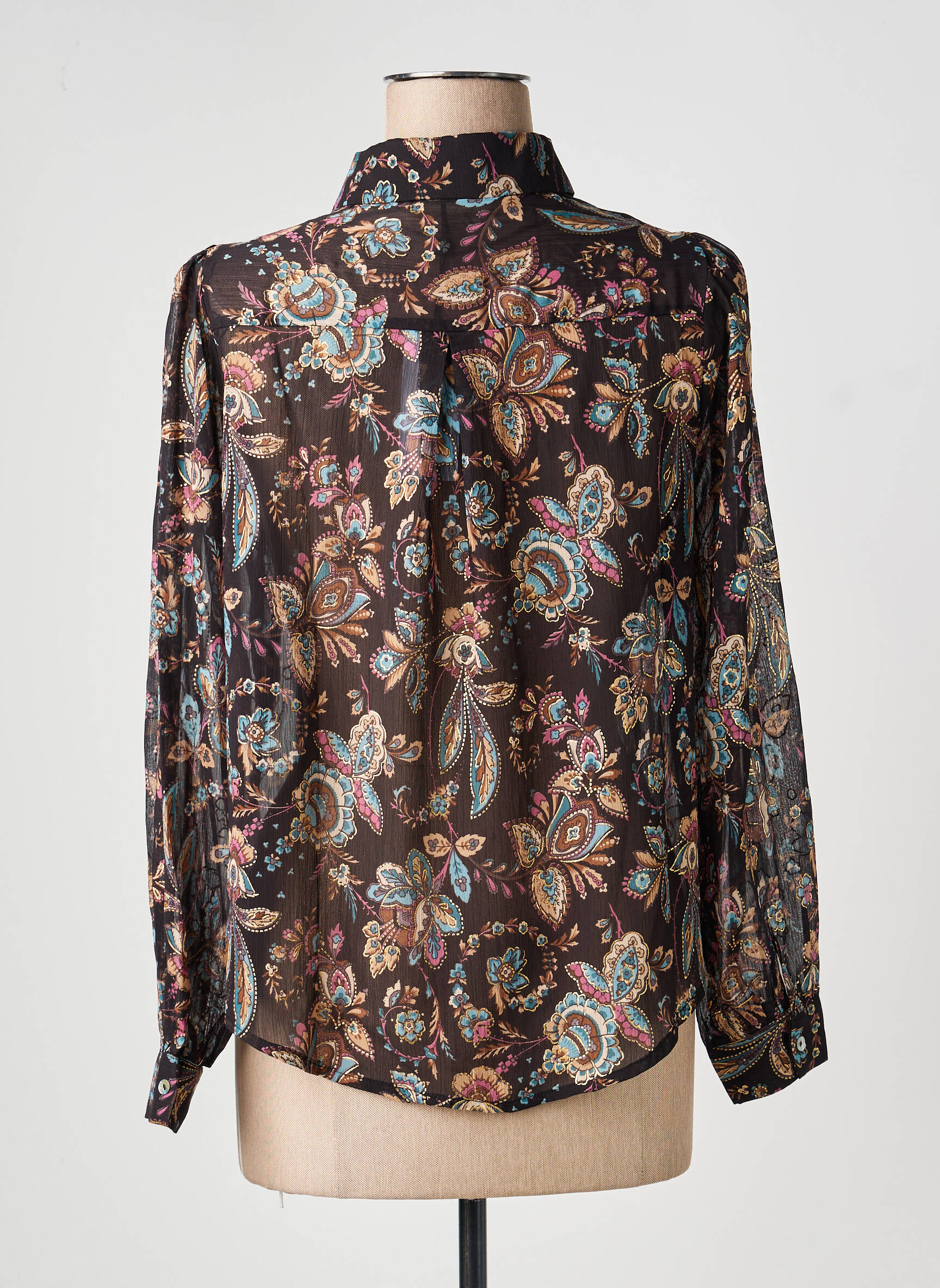 Cămașă imprimeu floral mâneci lungi negru MOLLY BRACKEN femeie