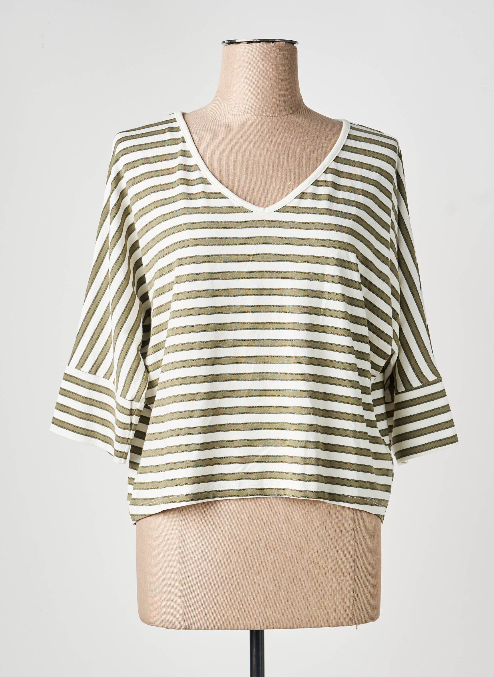 Tricou mâneci 3/4 mâneci 3/4 verde PAKO LITTO femeie