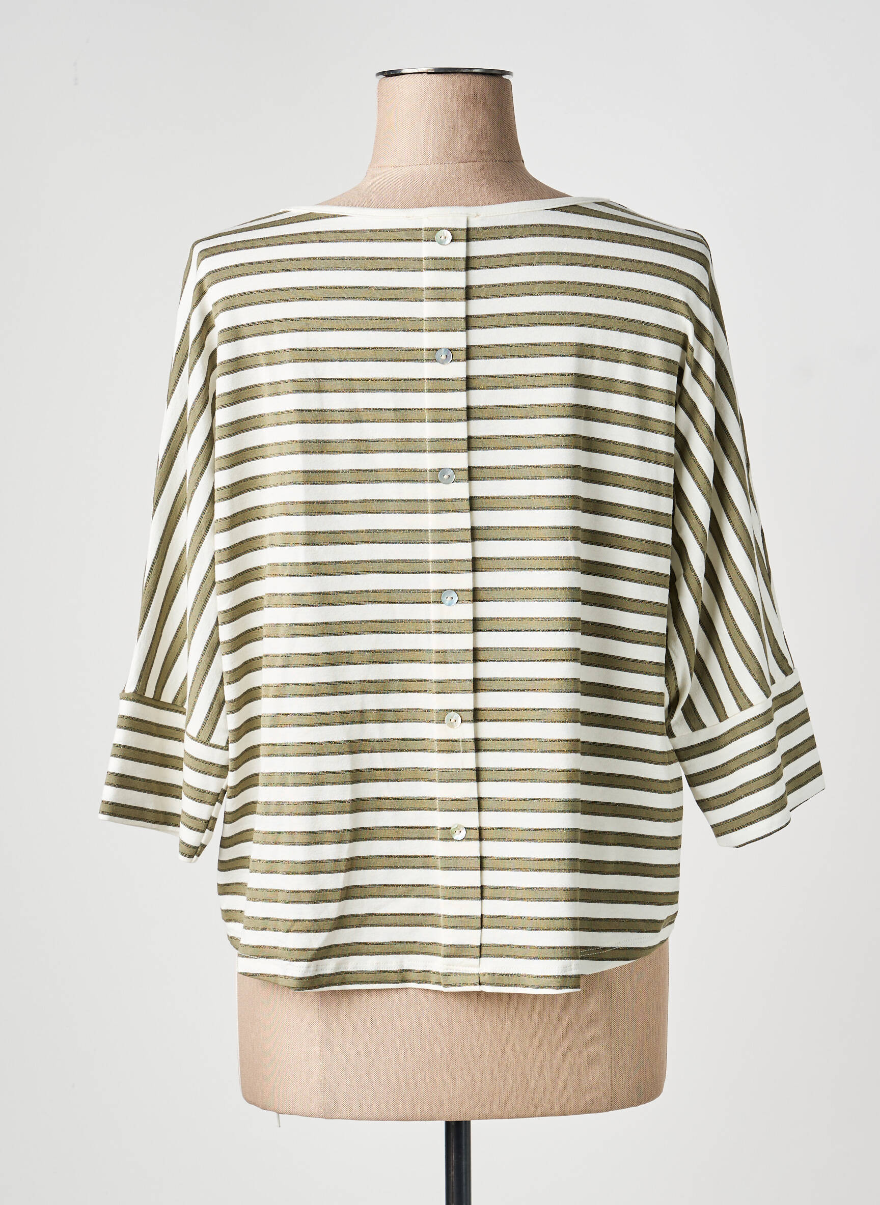 Tricou mâneci 3/4 mâneci 3/4 verde PAKO LITTO femeie