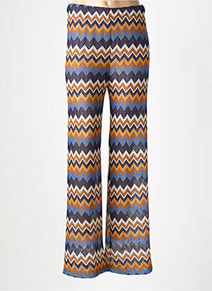 Pantalon drept talie elastică albastru BANDITAS FROM MARSEILLE femeie