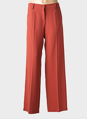 Pantalon drept talie elastică portocalie PAKO LITTO femeie