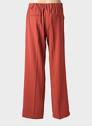 Pantalon drept talie elastică portocalie PAKO LITTO femeie