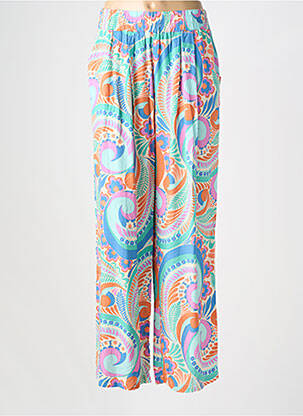 Pantalon drept talie elastică albastru MOLLY BRACKEN femeie