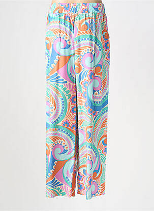 Pantalon drept talie elastică albastru MOLLY BRACKEN femeie