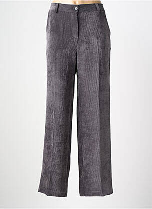 Pantalon drept închidere cu fermoar sub clapetă cu nasturi gri PAKO LITTO femeie