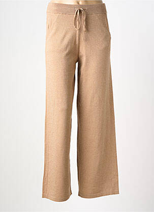 Pantalon evazat talie elastică bej MOLLY BRACKEN femeie