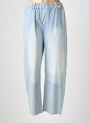 Pantalon drept talie elastică albastru BANDITAS FROM MARSEILLE femeie
