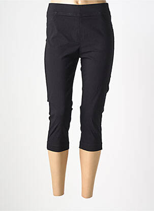 Pantalon trei sferturi talie elastică negru B.YOUNG femeie