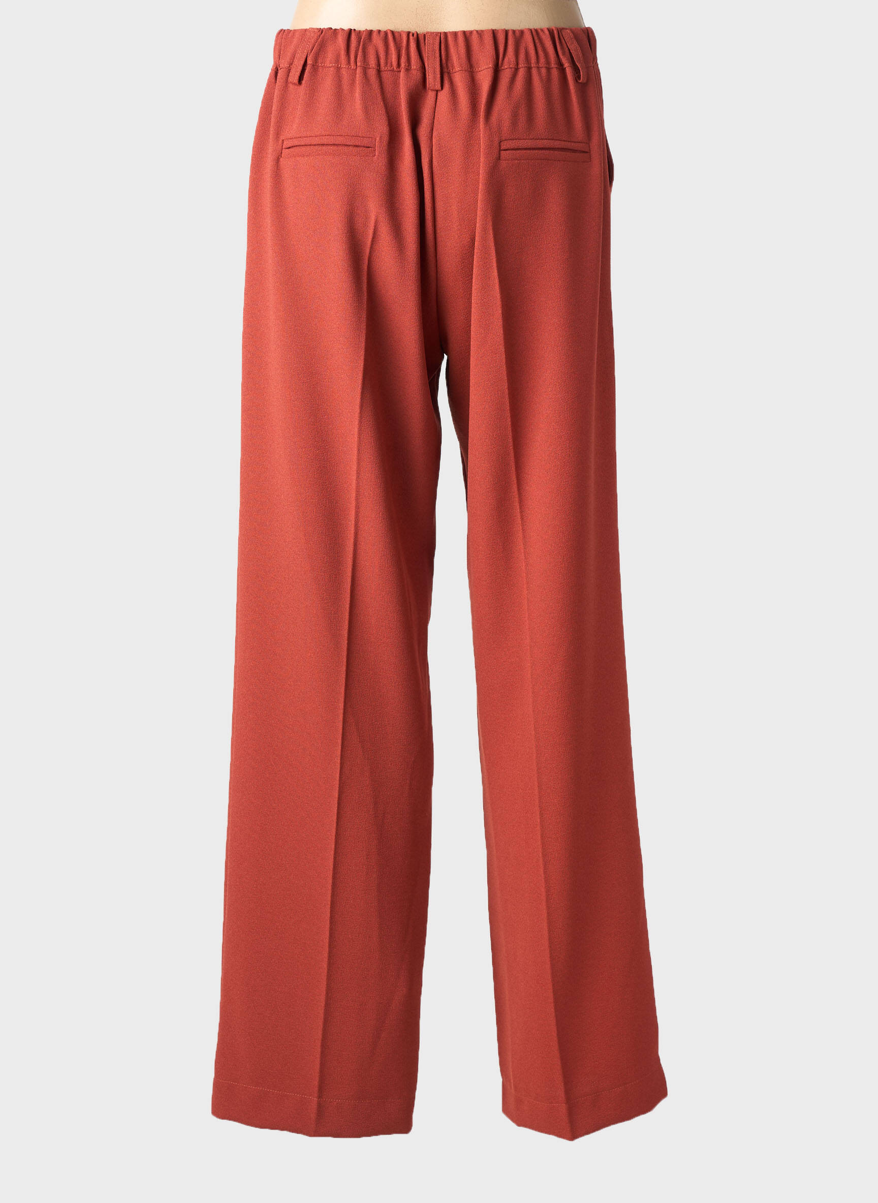 Pantalon drept talie elastică portocalie PAKO LITTO femeie