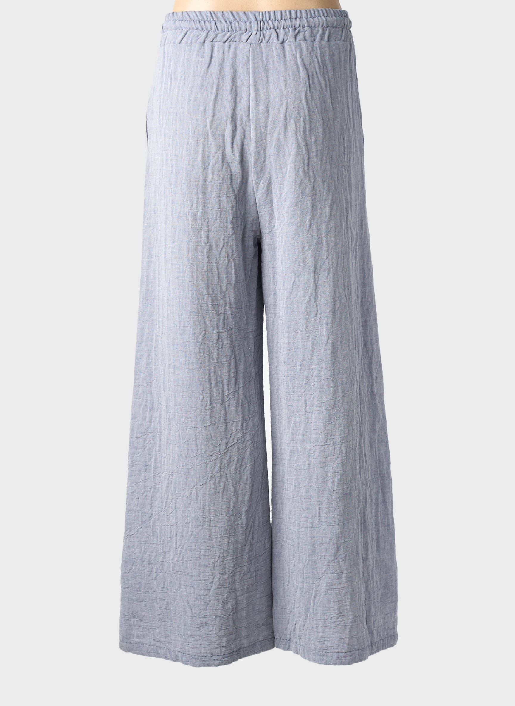 Pantalon evazat talie elastică gri BANDITAS FROM MARSEILLE femeie