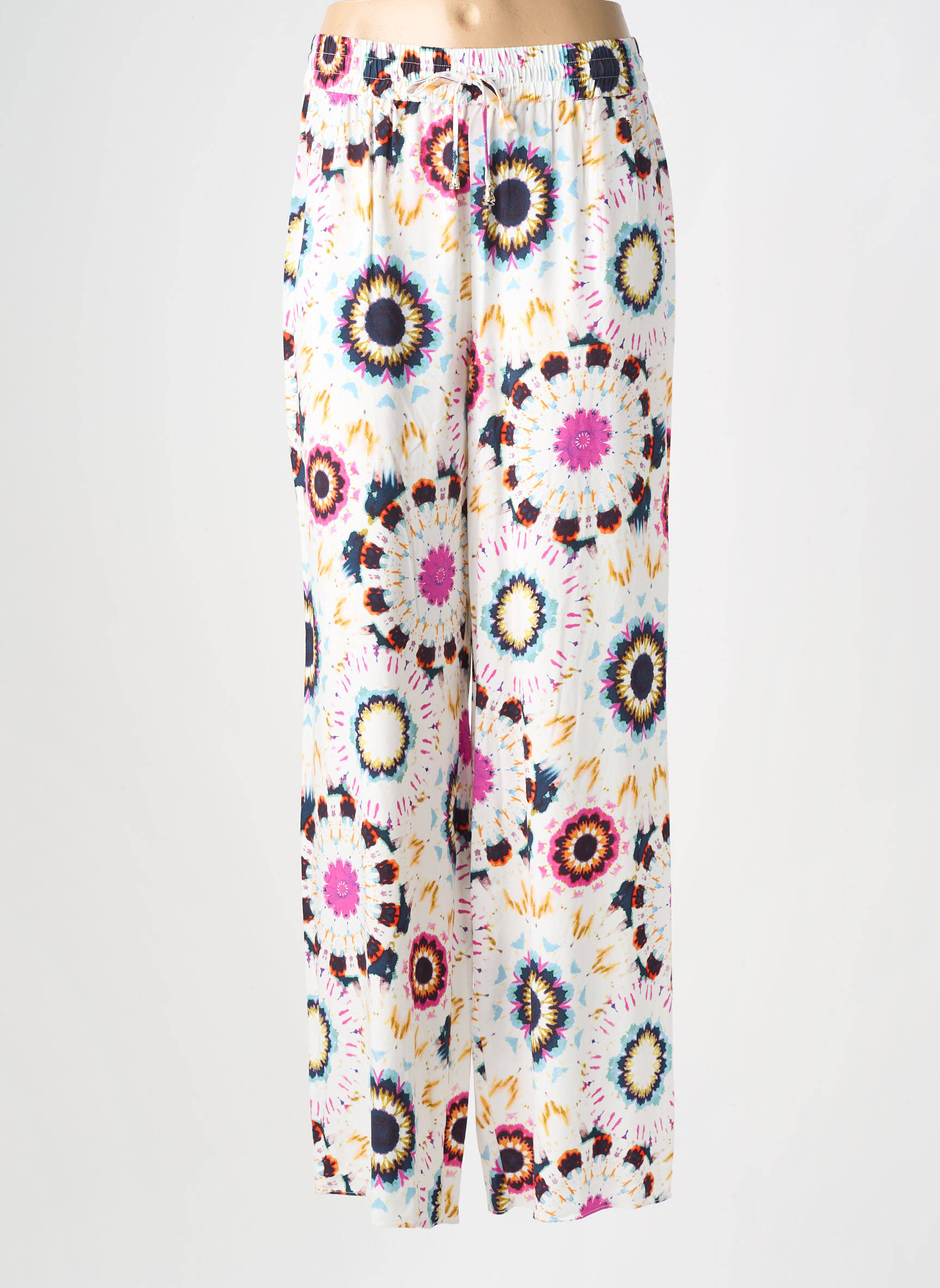 Pantalon drept talie elastică alb LPB LES PETITES BOMBES  femeie