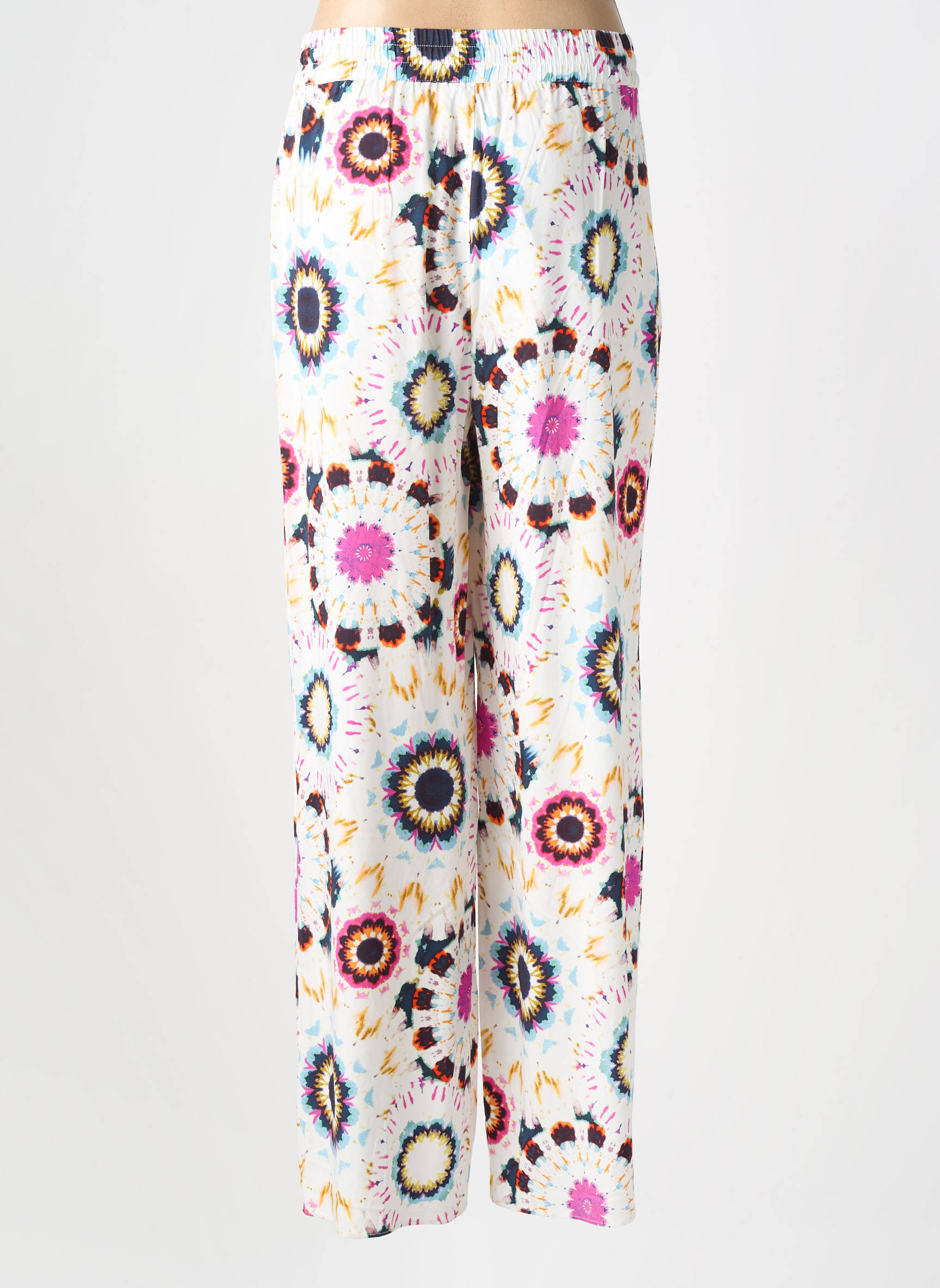 Pantalon drept talie elastică alb LPB LES PETITES BOMBES  femeie