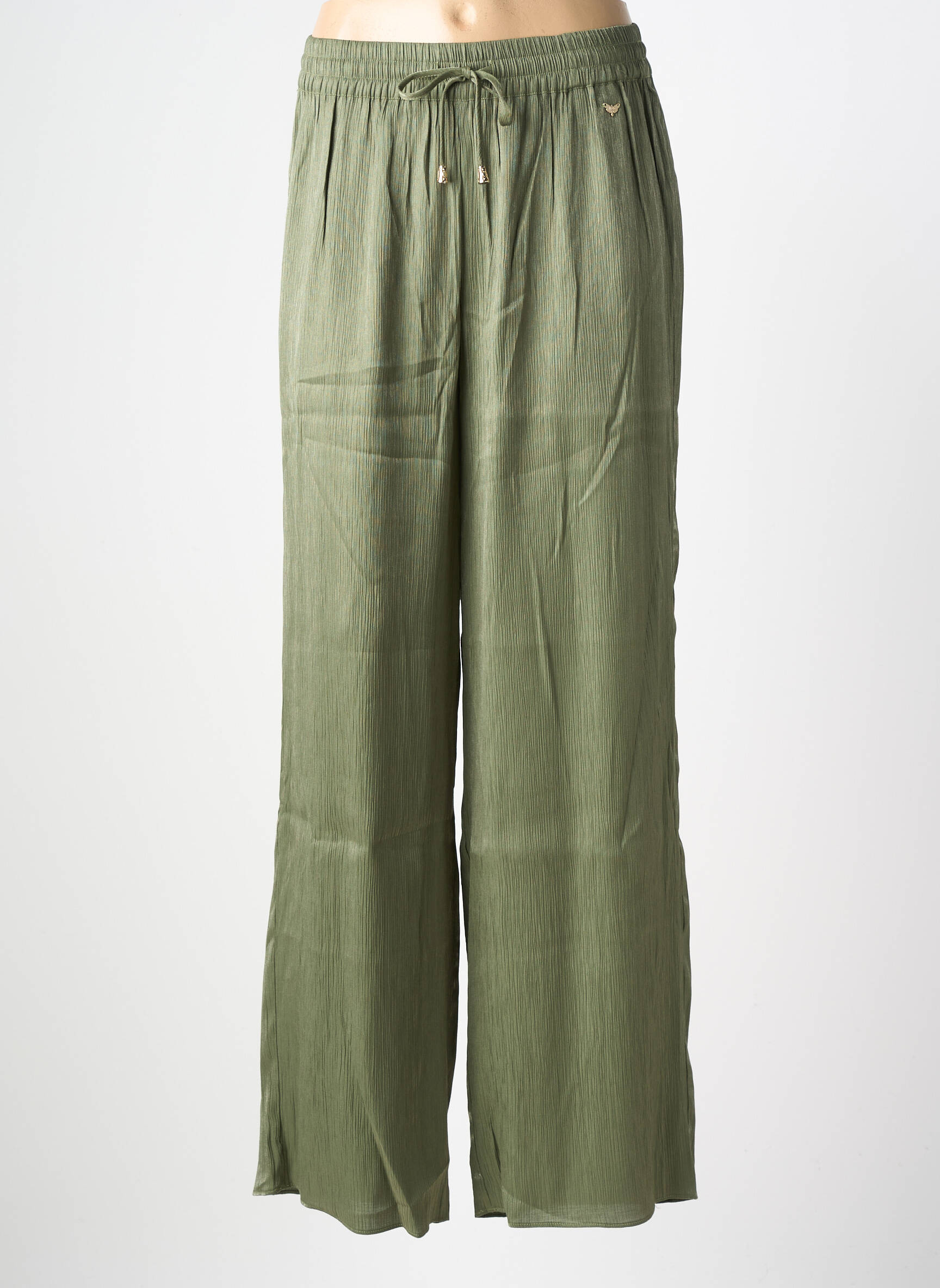 Pantalon drept talie elastică verde LPB LES PETITES BOMBES  femeie