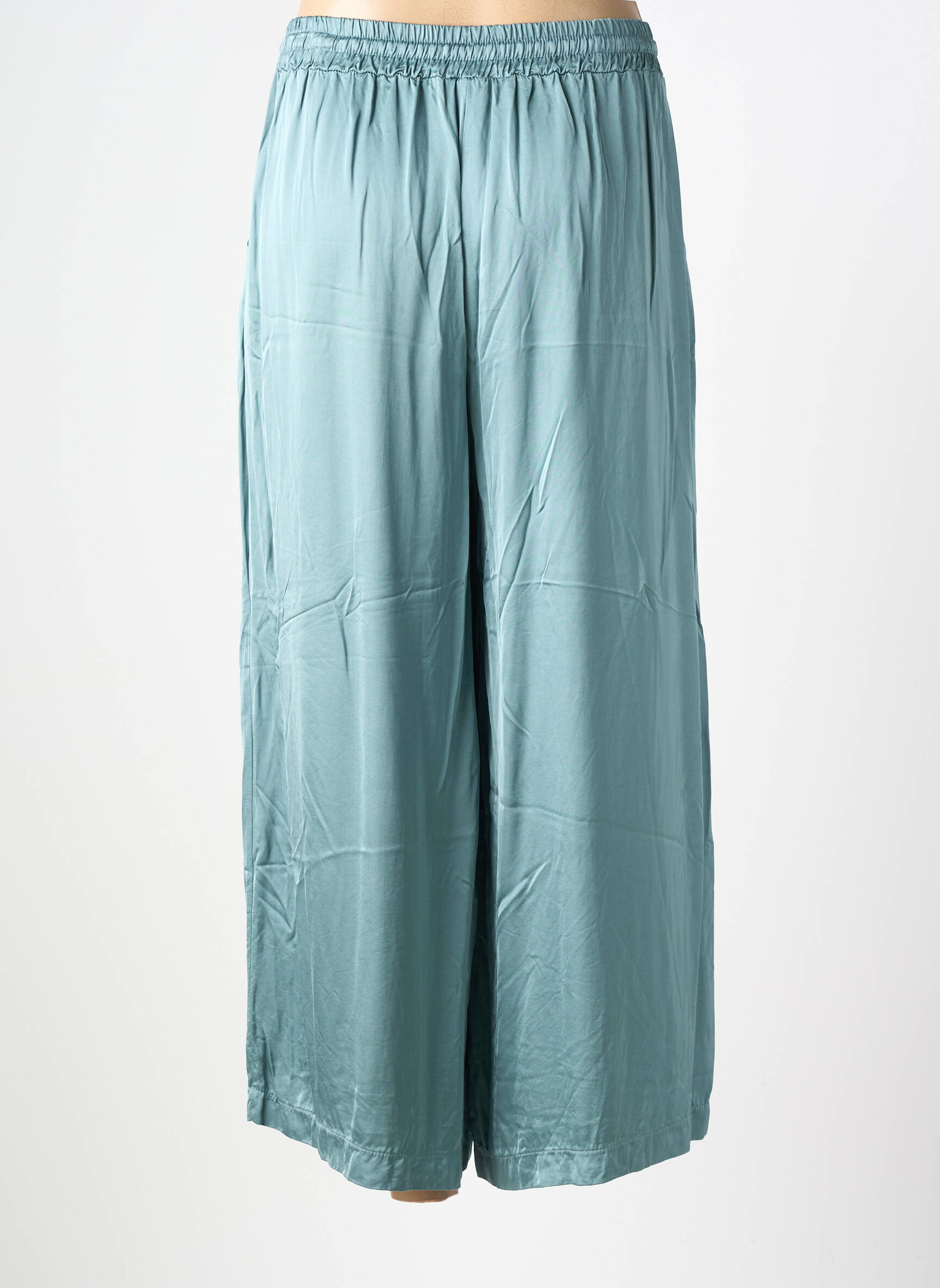 Pantalon drept talie elastică albastru PAKO LITTO femeie