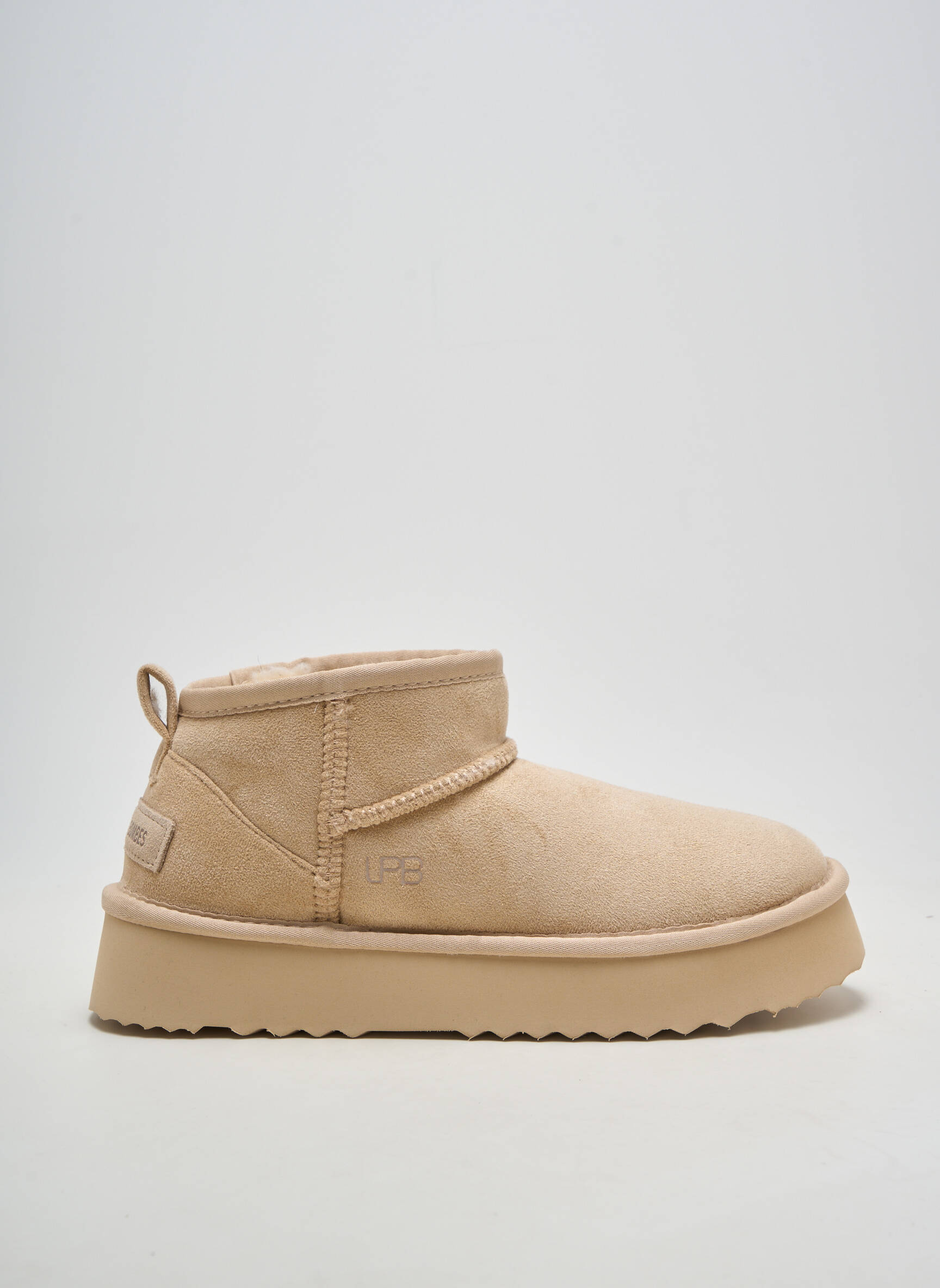 Botine/ghete nubuc toc de 4 la 6 cm bej LPB LES PETITES BOMBES  femeie