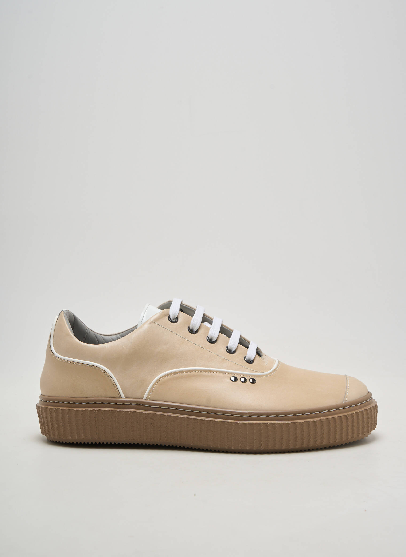 Adidași material neted toc plat până la 3 cm bej ME.LAND femeie