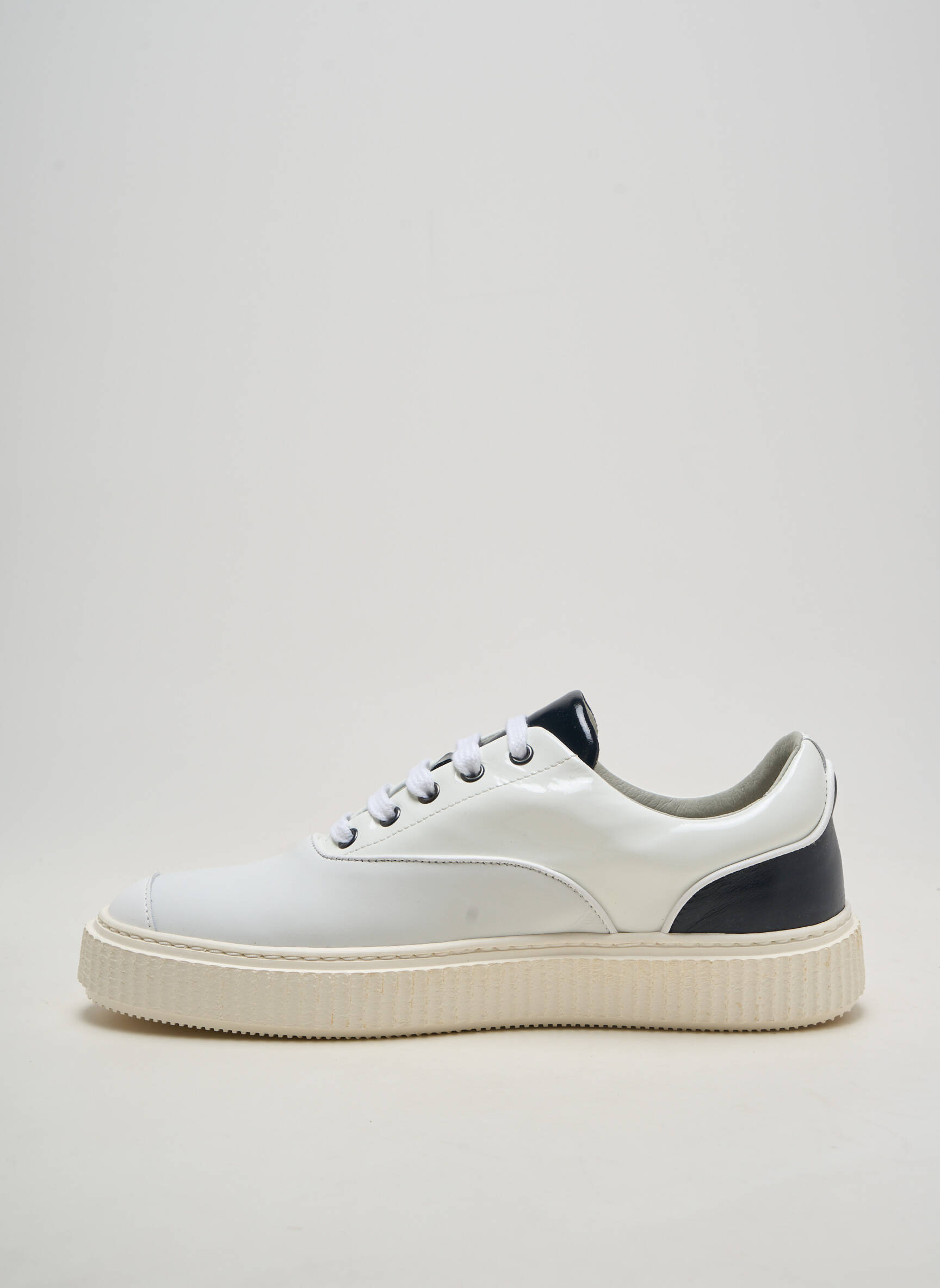 Adidași material neted vârf rotund alb ME.LAND bărbat