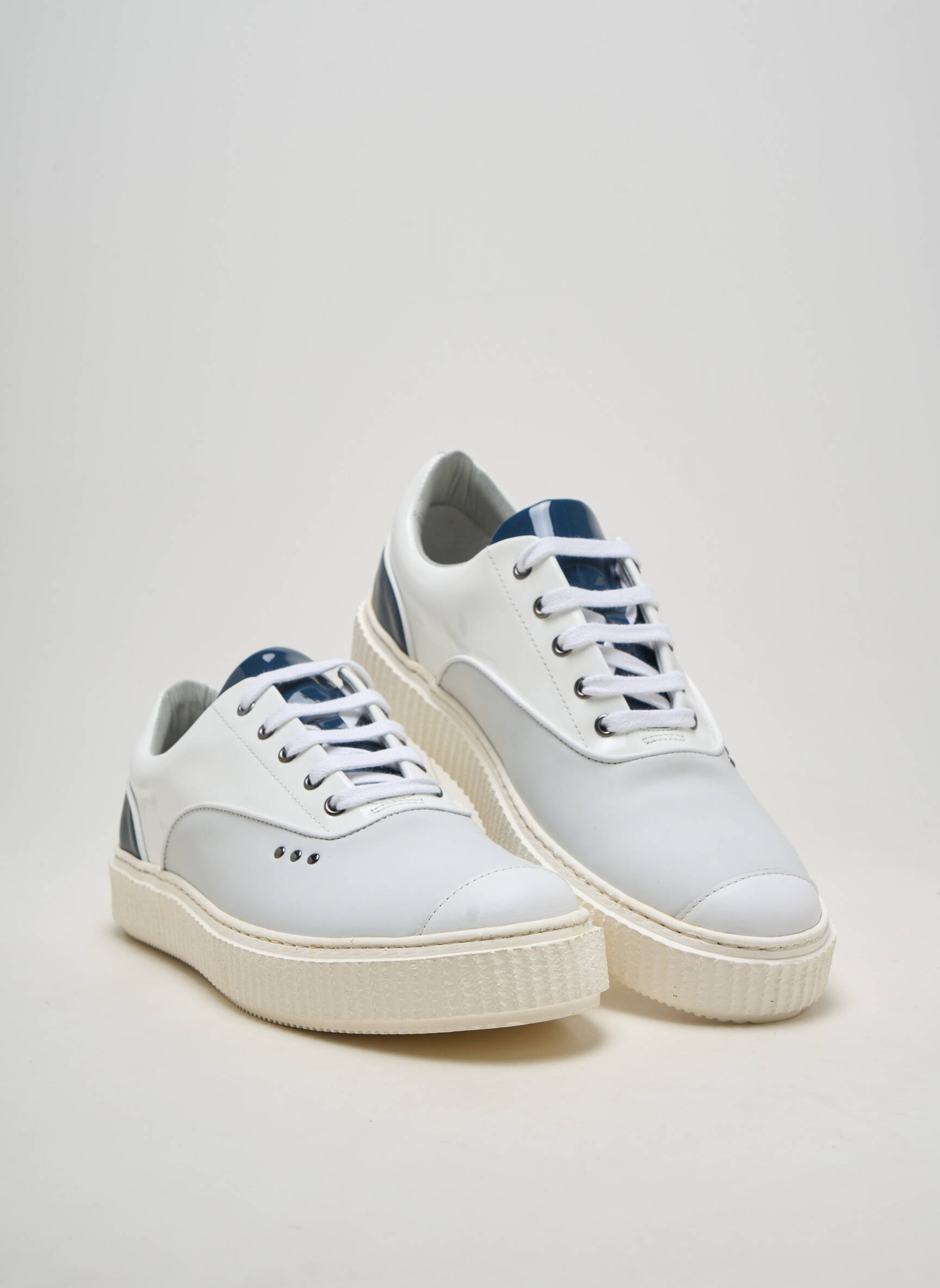 Adidași material neted vârf rotund alb ME.LAND bărbat