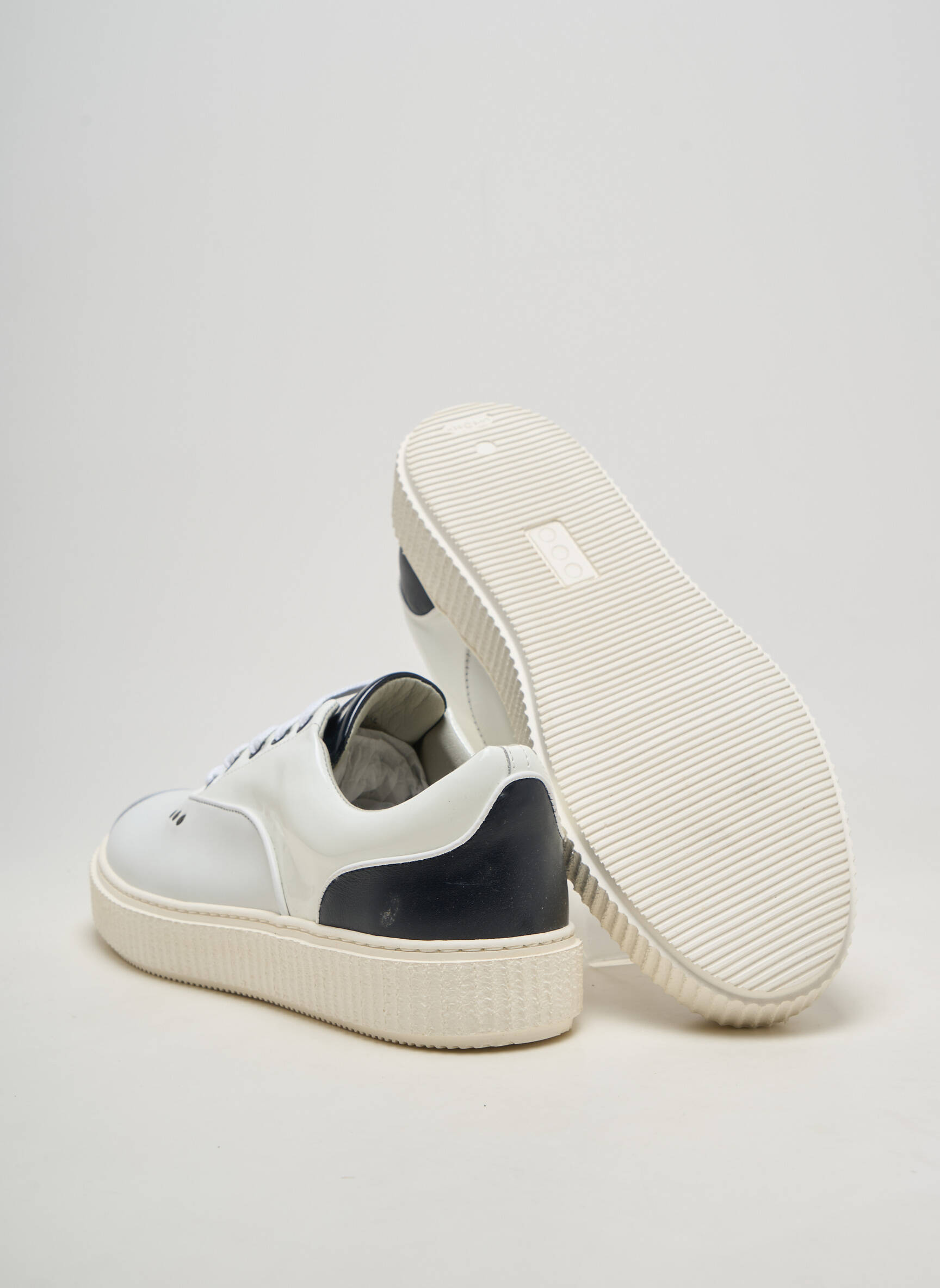 Adidași material neted vârf rotund alb ME.LAND bărbat