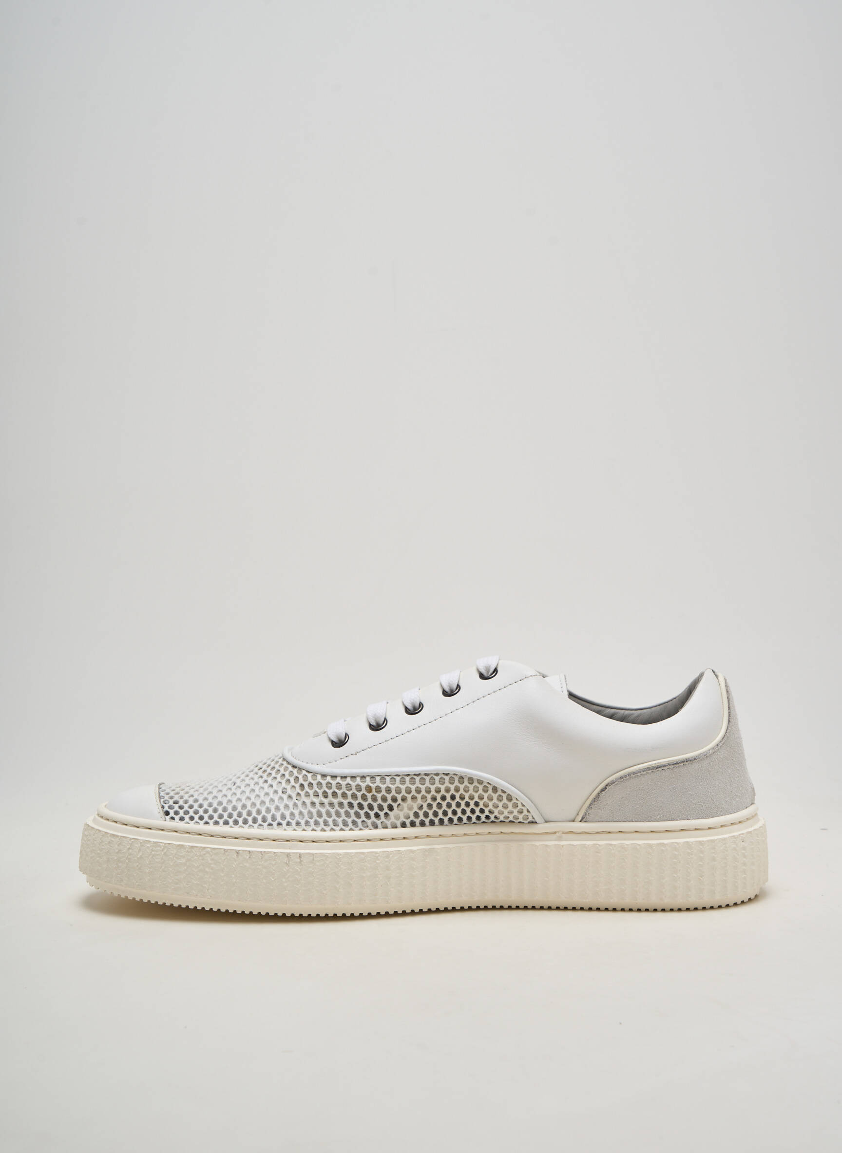 Adidași material neted vârf rotund alb ME.LAND bărbat