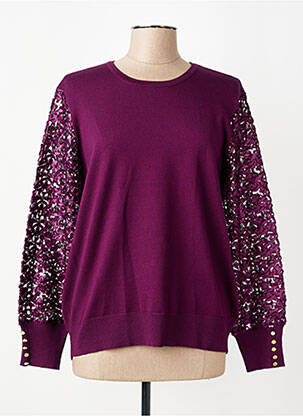 Pulover elasticitate mâneci lungi violet MICHA femeie