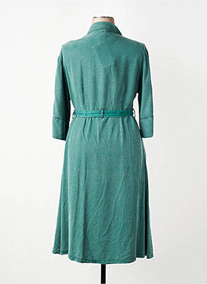 Rochie midi croială fluidă mâneci lungi verde LEE COOPER femeie