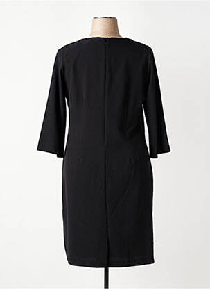 Rochie midi țesătură crep mâneci lungi negru IMPULSION femeie